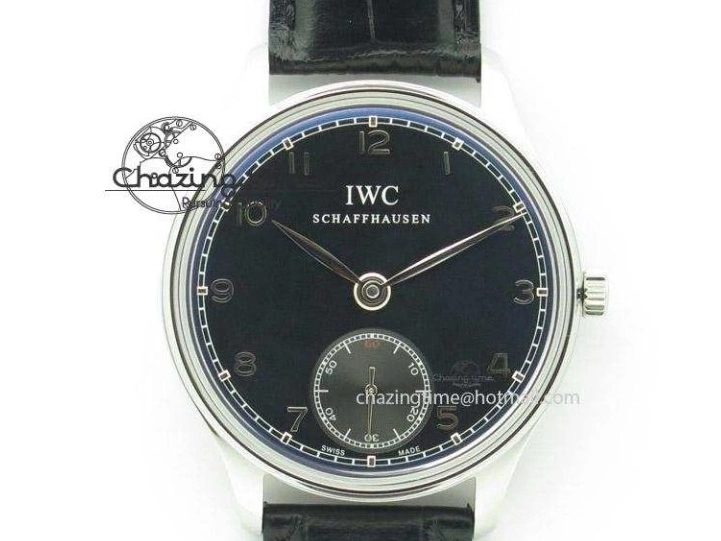 MIROTIME 0724 Timeless Portuguese Chrono IW371606 ZF 1:1 Best Edition Blue Dial on Black Leather Strap A 7099